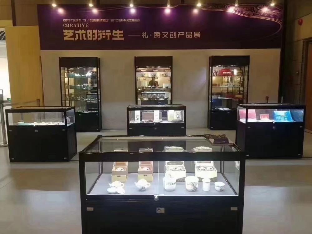 钛合金展柜 钛合金柜台 玻璃柜 会展柜台